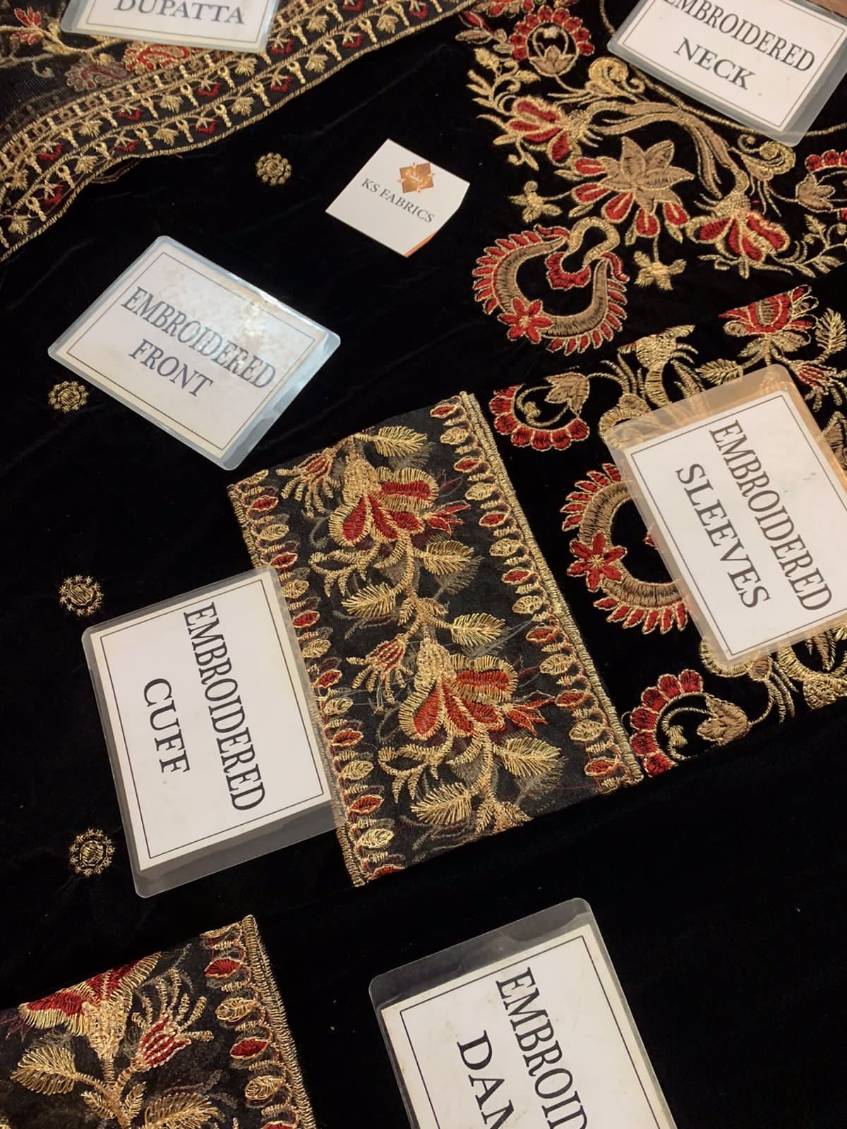 Adan Libas Velvet Collection – Heavy Embroidered 9000 Micro Velvet Suit with Net Dupatta & Silk Trouser D-1087