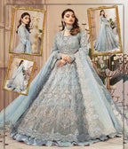 Maria.B Couture Wedding Maxi Collection– Fully Embroidered Net Maxi with Silk Trouser & Dupatta D-1084