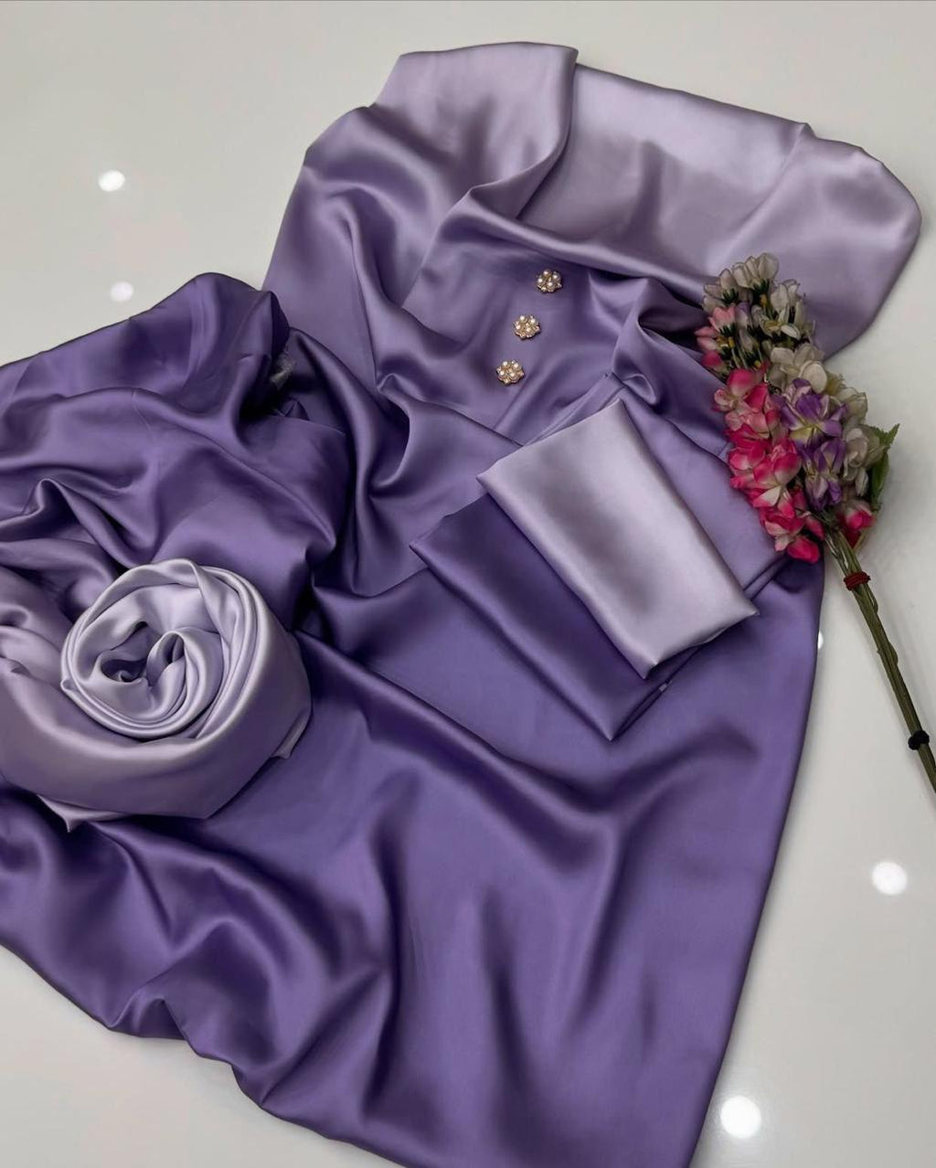 Lulusar Digital Printed Shamooz Silk 3-Piece Suit | Premium Silk Collection | New Arrival D-1109