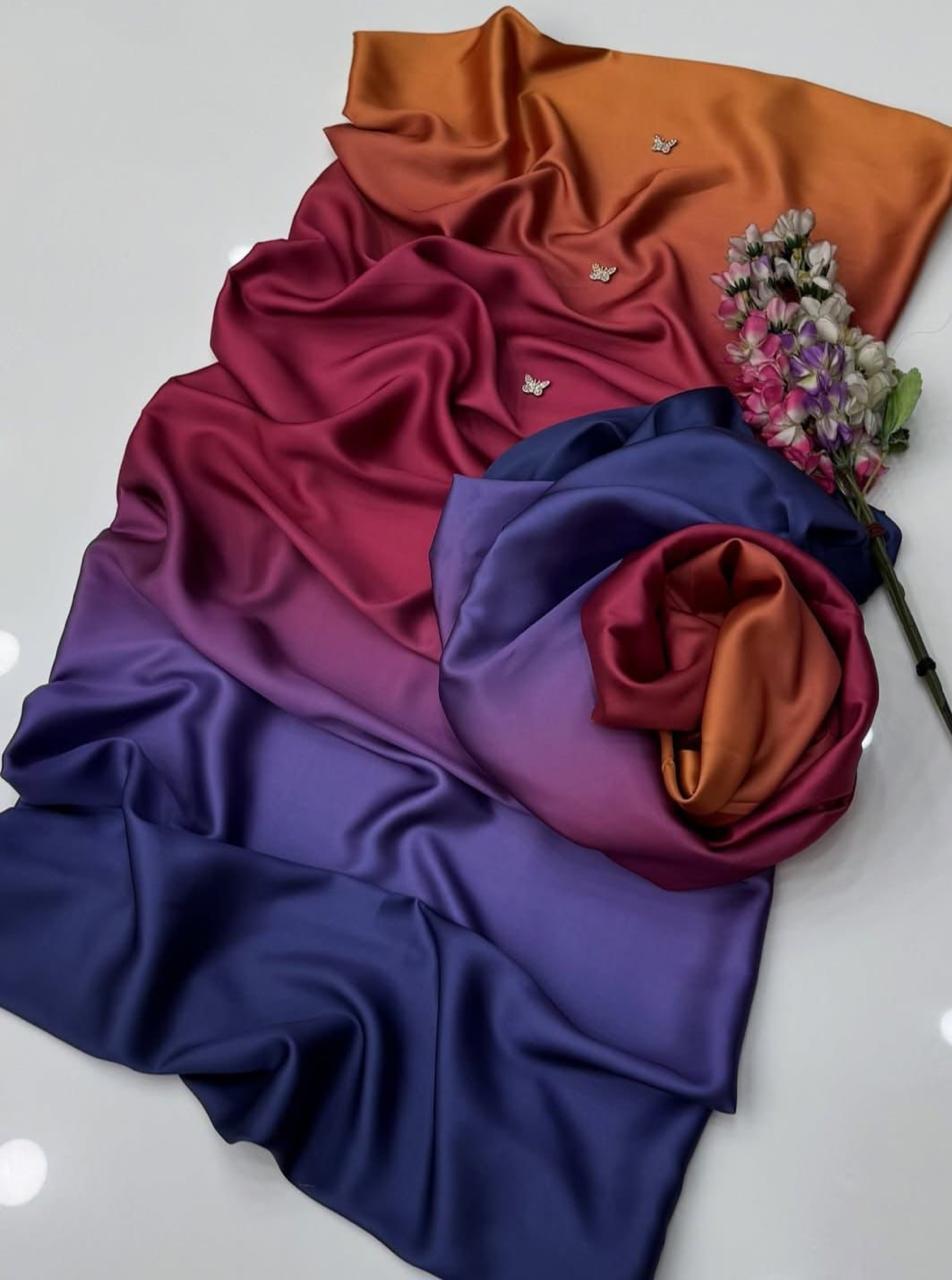 Lulusar Digital Printed Shamooz Silk 3-Piece Suit | Premium Silk Collection | New Arrival D-1108