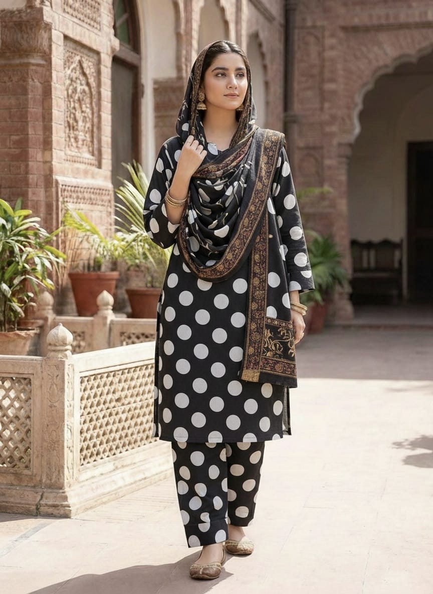 New Arrival Swiss Digital Printed 3-Piece Suit | Premium Swiss Lawn | Best Quality Collection D-1094