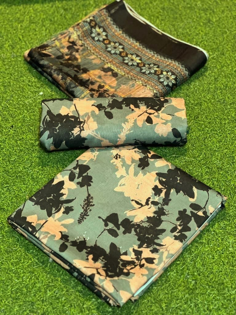New Arrival Swiss Digital Printed 3-Piece Suit | Premium Swiss Lawn | Best Quality Collection D-1088