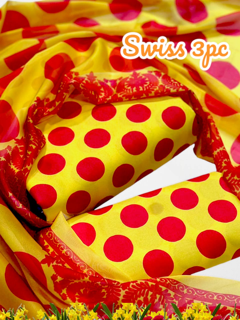 New Arrival Floral Digital Printed 3-Piece Suit | Swiss Lawn | Premium Quality D-1096