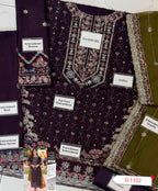 Asim Jofa AJMJ-11 Embroidered Chiffon 3-Piece Suit | Alnisa Embroidery Collection | Premium Sequence Work D-1136
