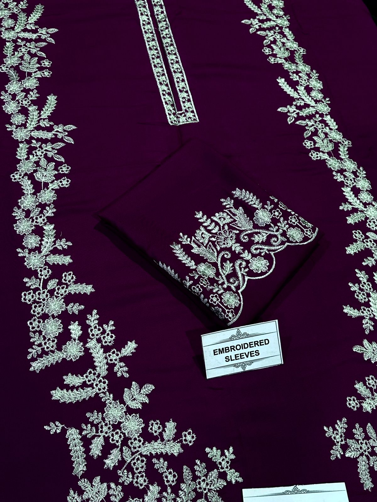 Winter Dhanak Fabric Embroidered | Unstitch 2-Piece Suit | Shirt & Trouser D-1114