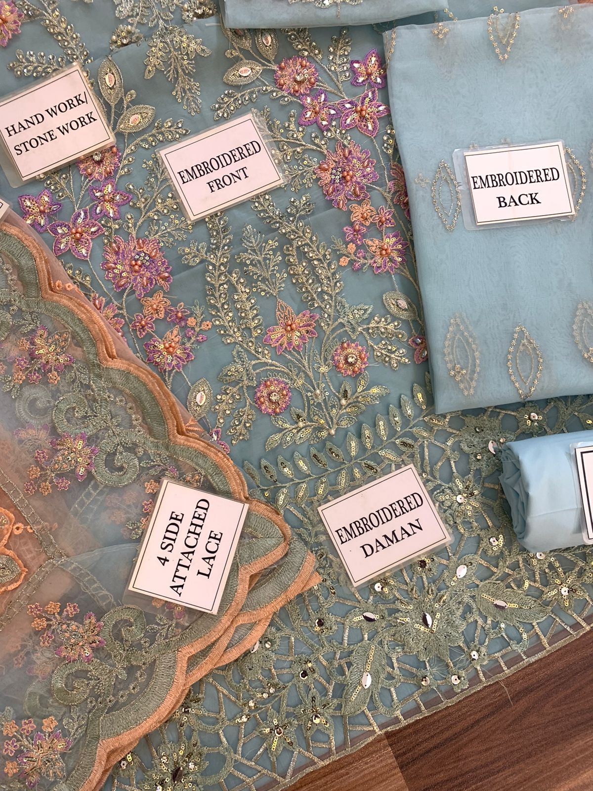 Maria B Luxury Wedding Edition | Heavy Embroidered Organza 3-Piece Suit | Premium Bridal & Festive Wear D-1138