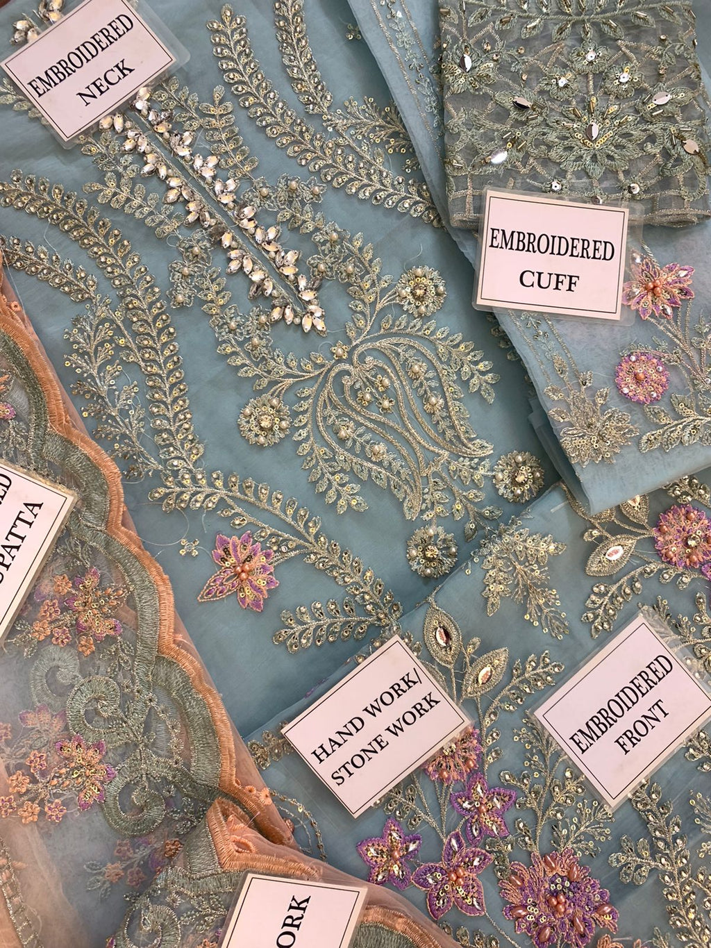 Maria B Luxury Wedding Edition | Heavy Embroidered Organza 3-Piece Suit | Premium Bridal & Festive Wear D-1138