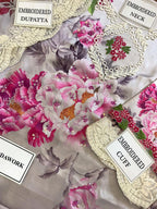 Heer’s Collection Design  | Premium Digital Silk 3-Piece Suit | Heavy Embroidered Luxury Outfit D-1039