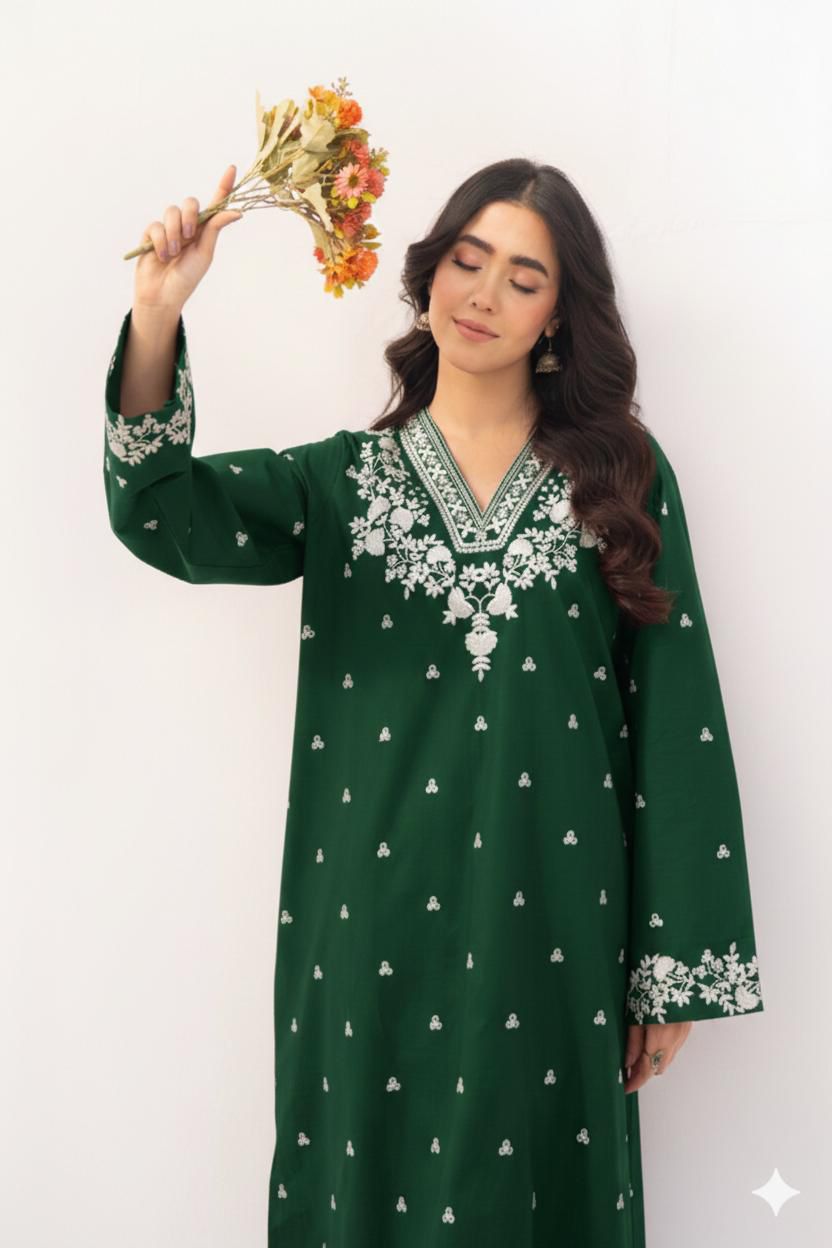 LAWN EMBROIDERED 2pc 1592