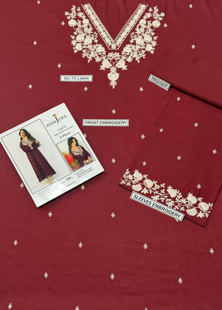 LAWN EMBROIDERED 2pc 1594