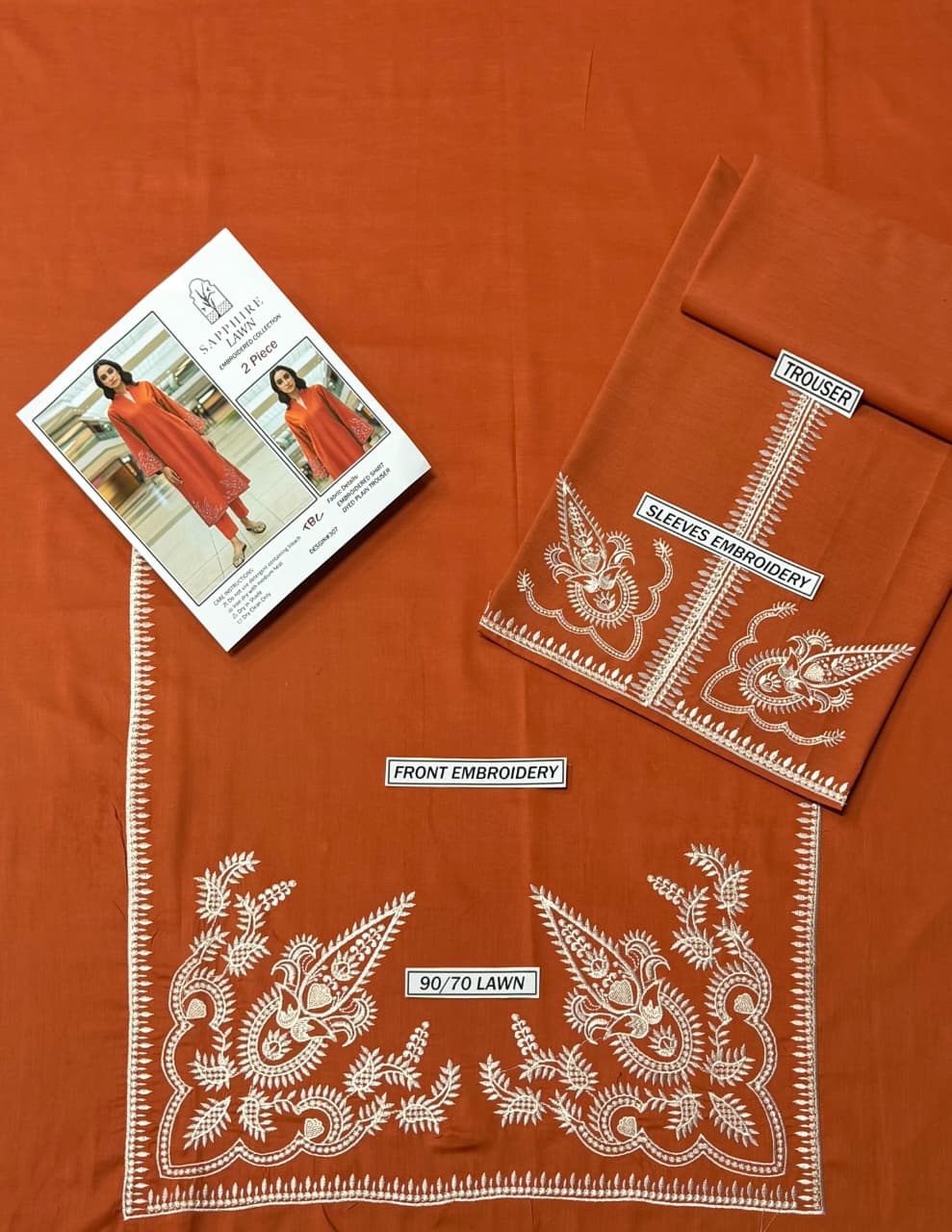 LAWN EMBROIDERED 2pc 1595