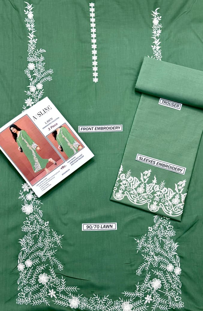 LAWN EMBROIDERED 2pc 1604