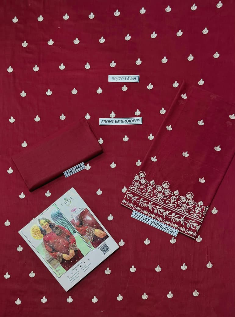 LAWN EMBROIDERED 2pc 1610