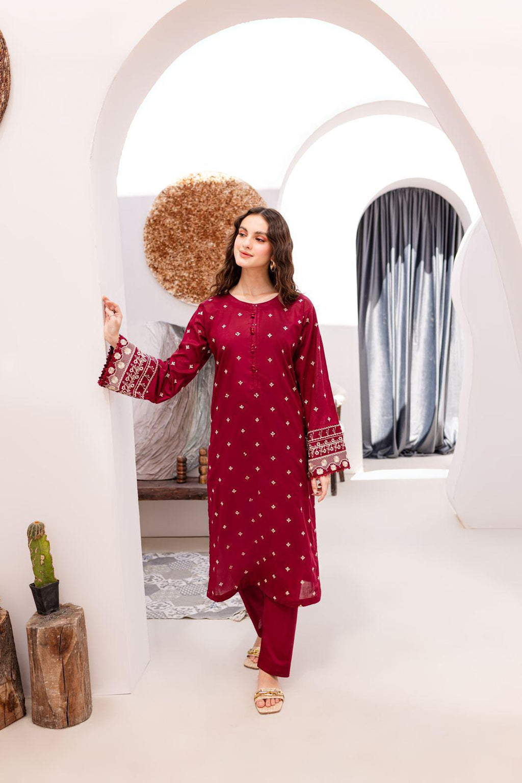 LAWN EMBROIDERED 2pc 1606