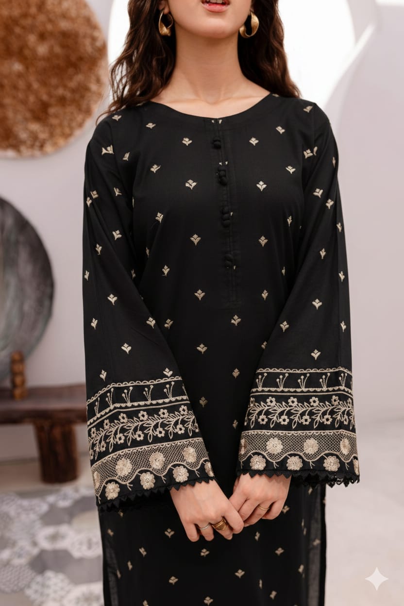 LAWN EMBROIDERED 2pc 1607