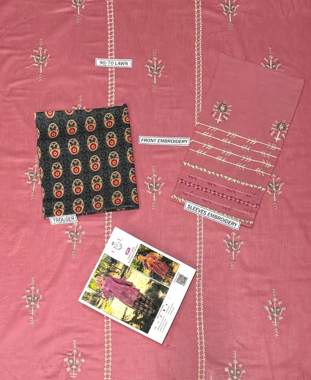 LAWN EMBROIDERED 2pc 1614