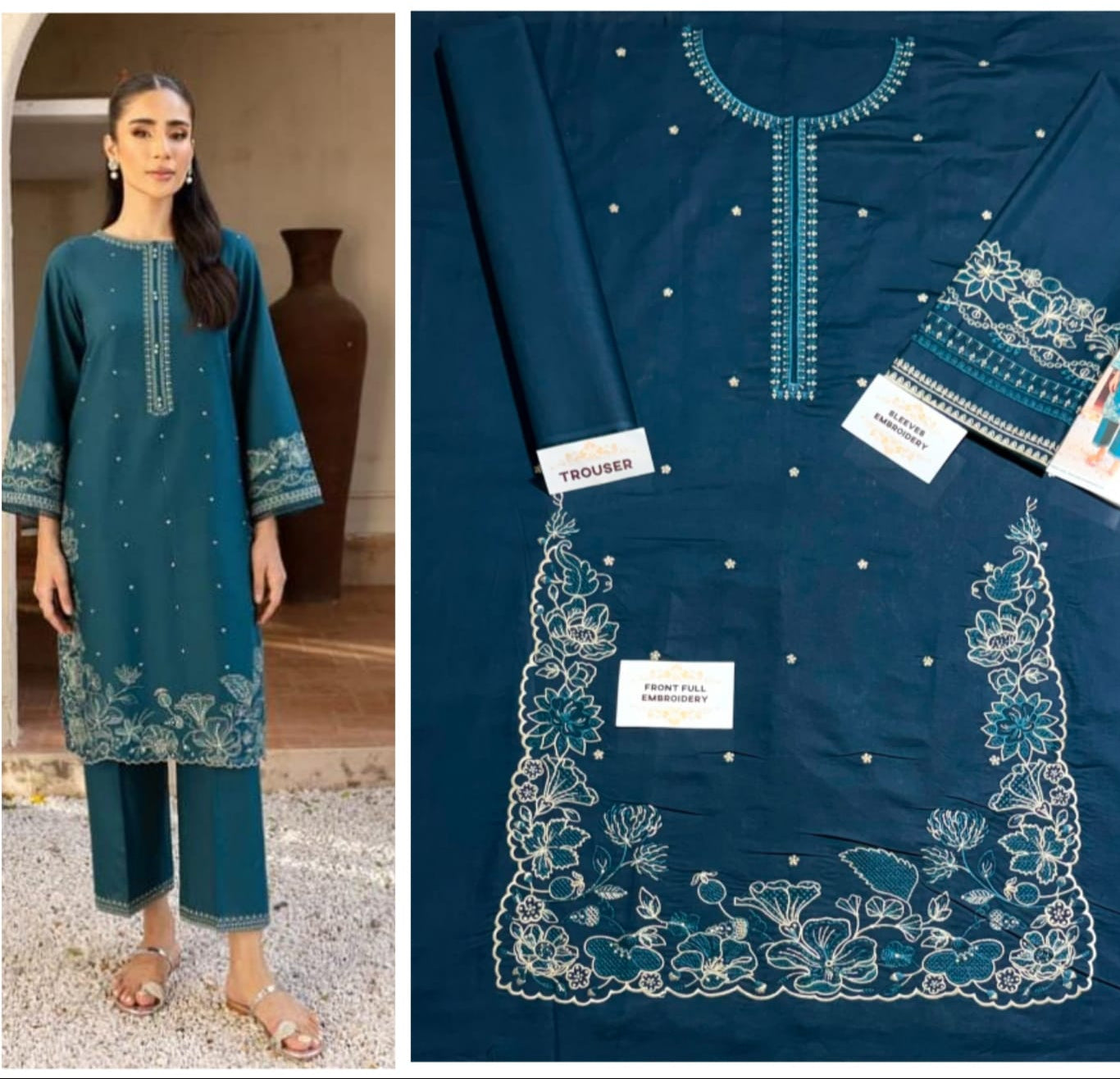 Lawn embroidery 2pc unstitch - d1530