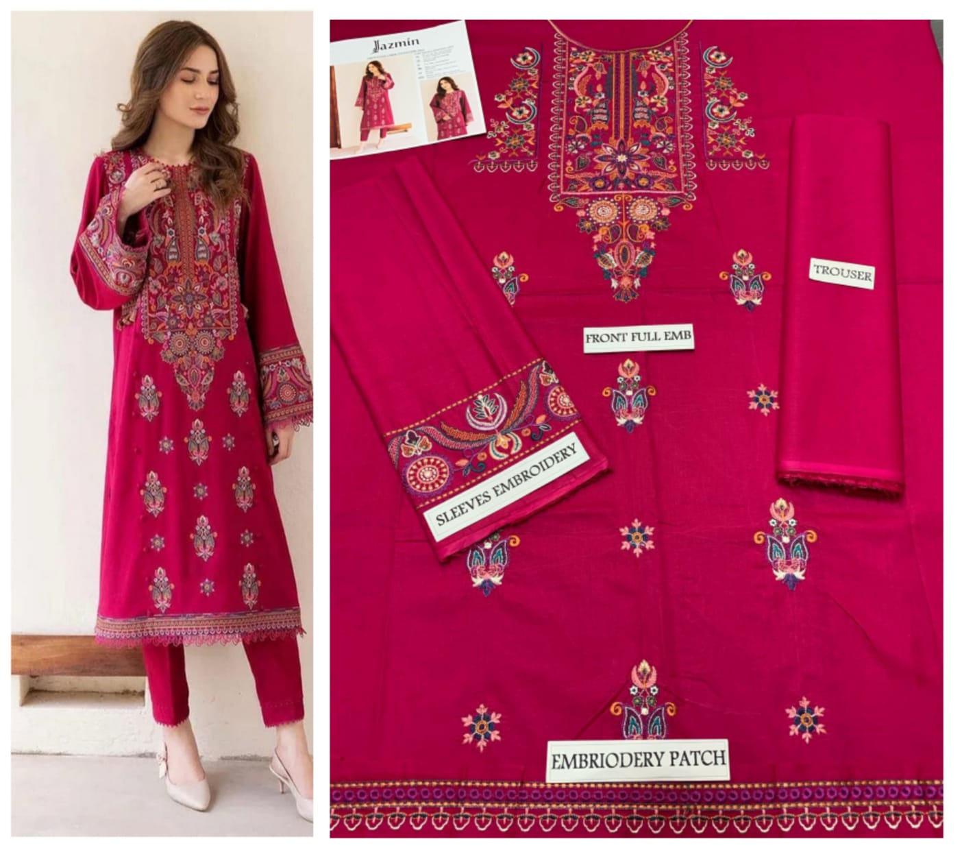 Lawn embroidery 2pc unstitch - d1529