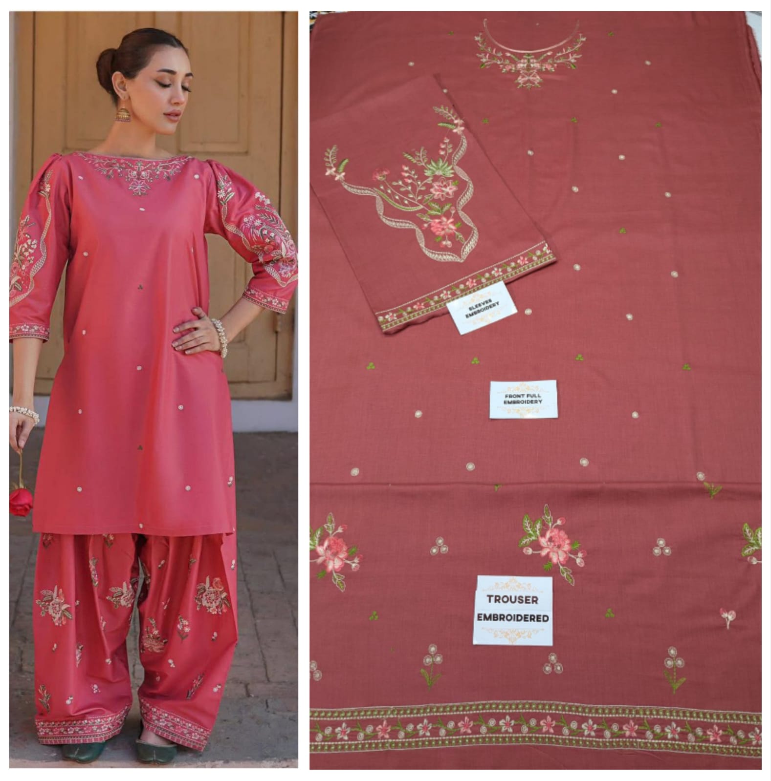 Lawn embroidery 2pc unstitch - d1527
