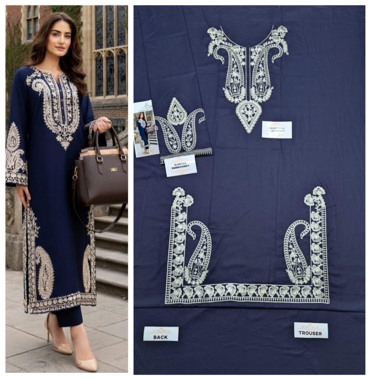 Lawn embroidery 2pc unstitch - d1526