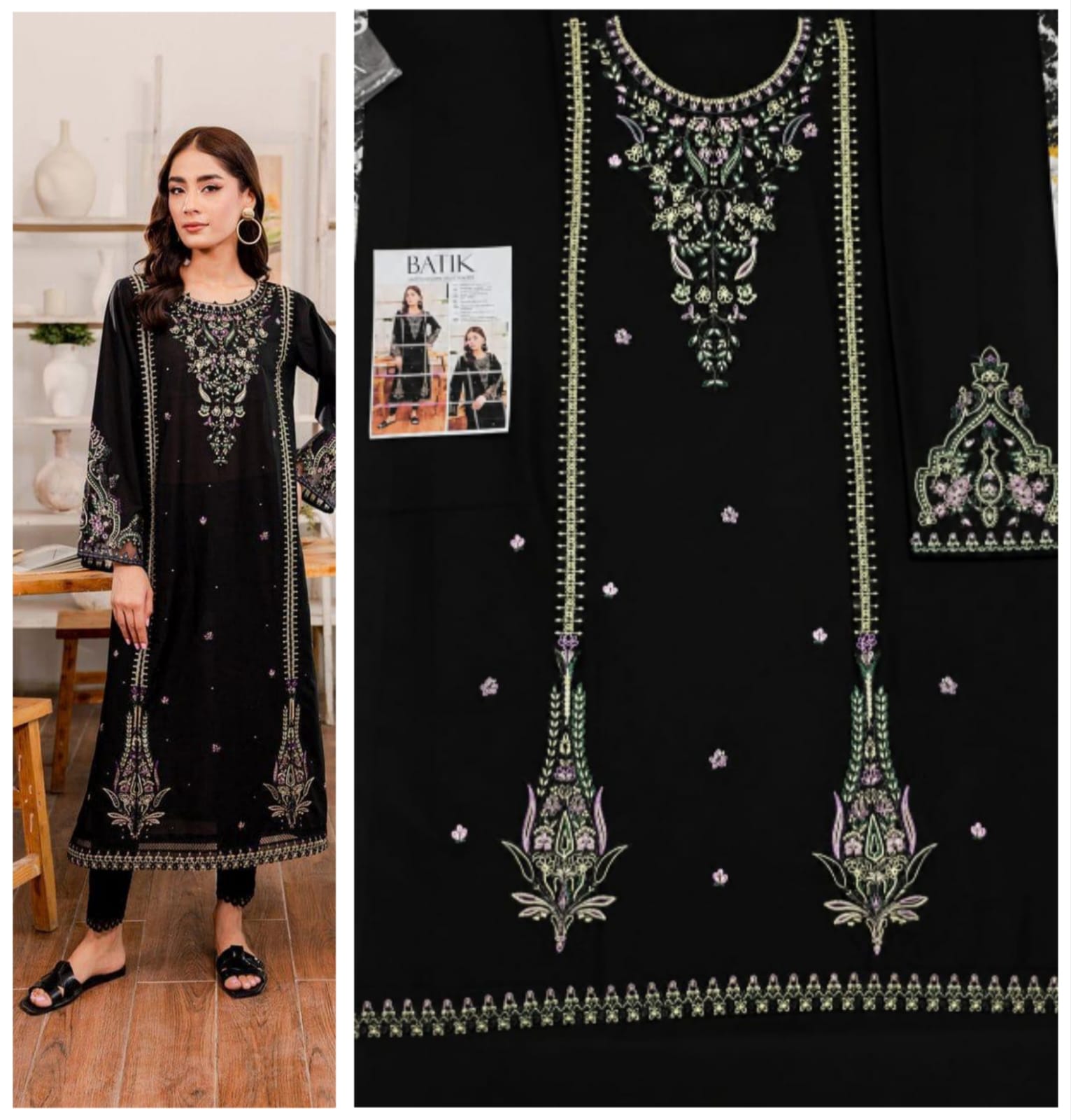 Lawn embroidery 2pc unstitch - d1522
