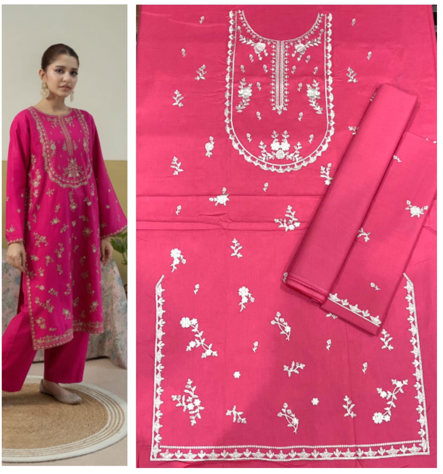 Lawn embroidery 2pc unstitch - d1521