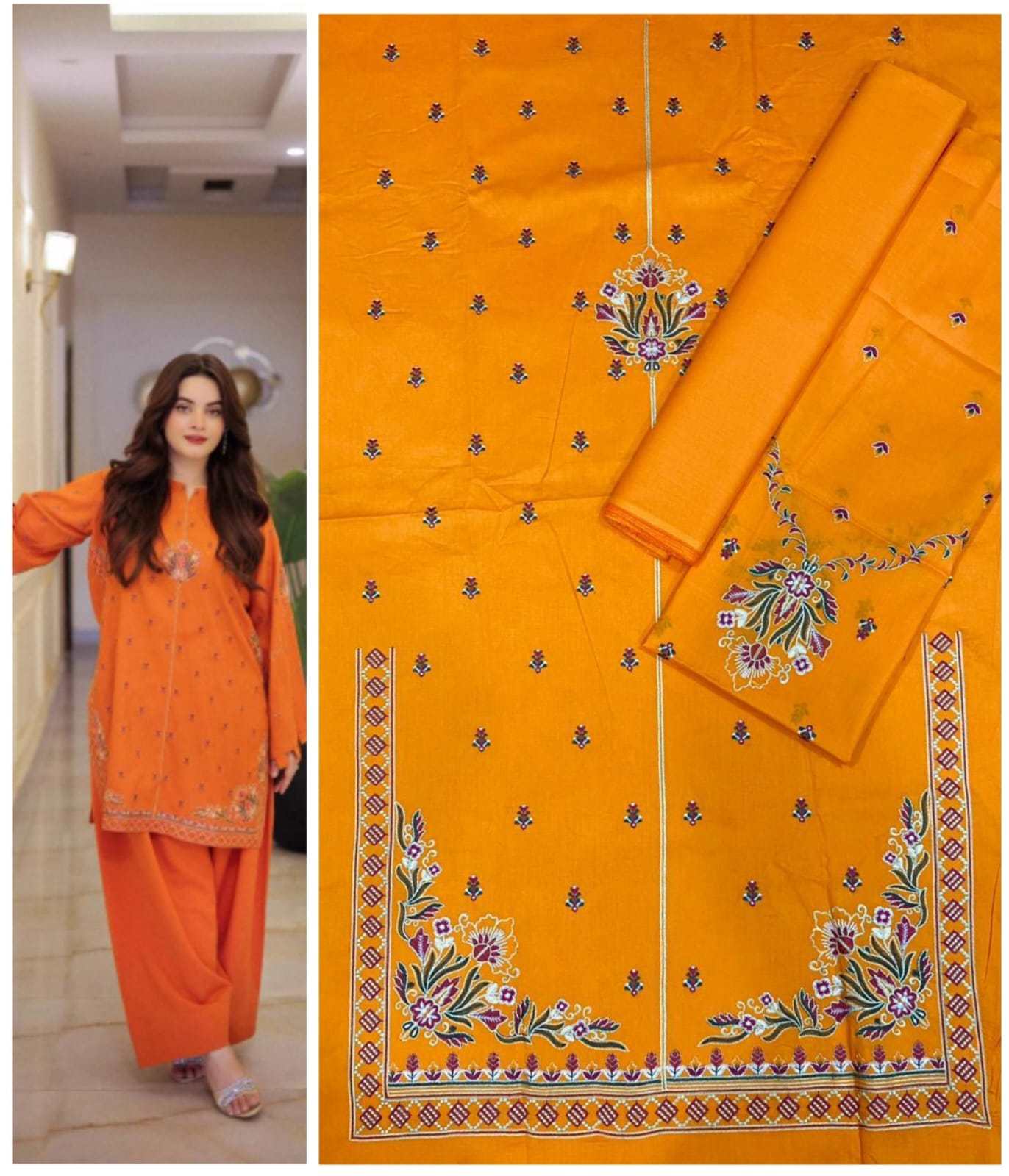 Lawn embroidery 2pc unstitch - d1520