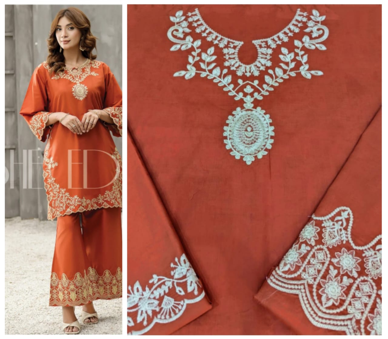 Lawn print 3pc unstitch - d1543