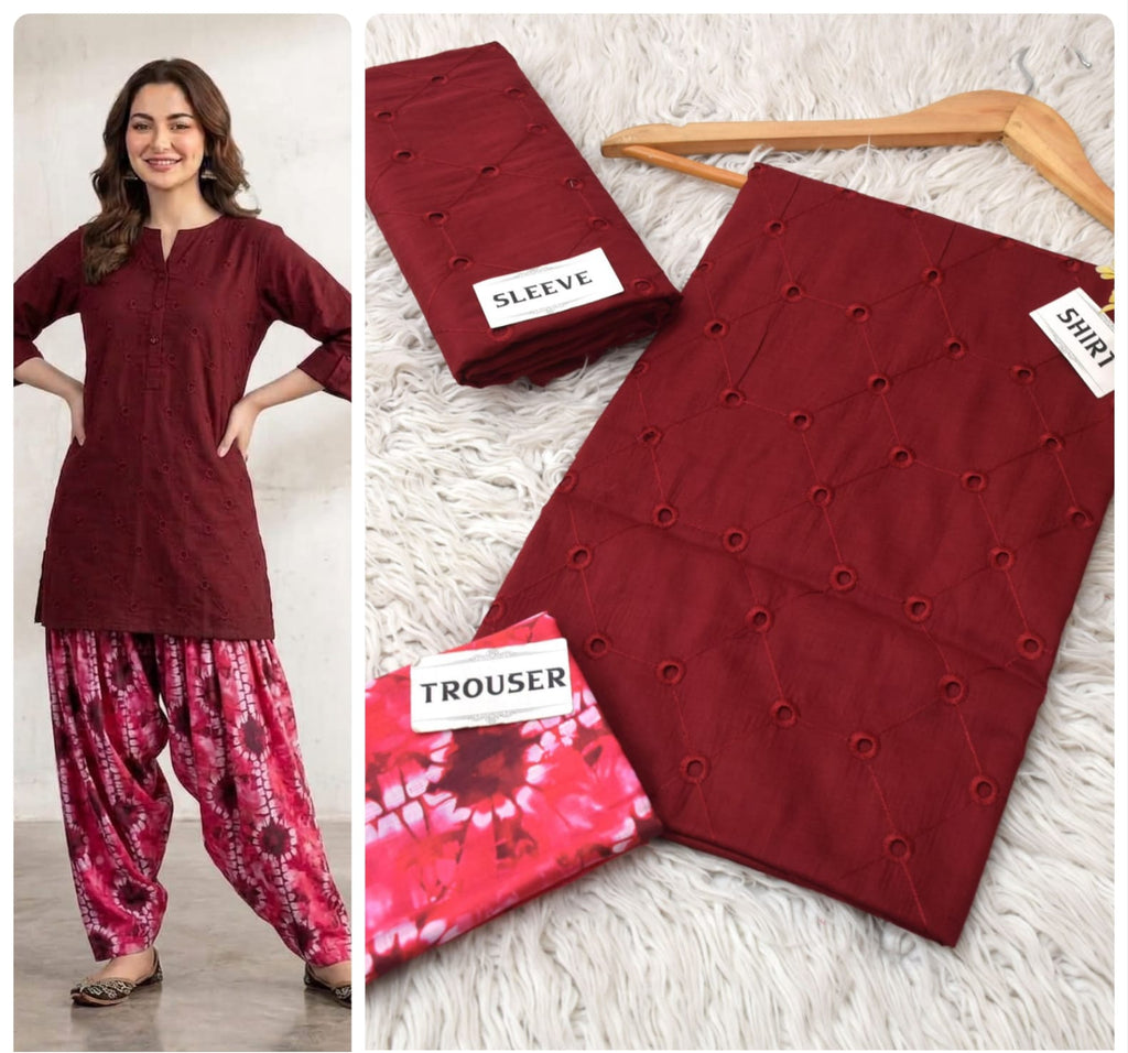 Lawn print 3pc unstitch - d1545
