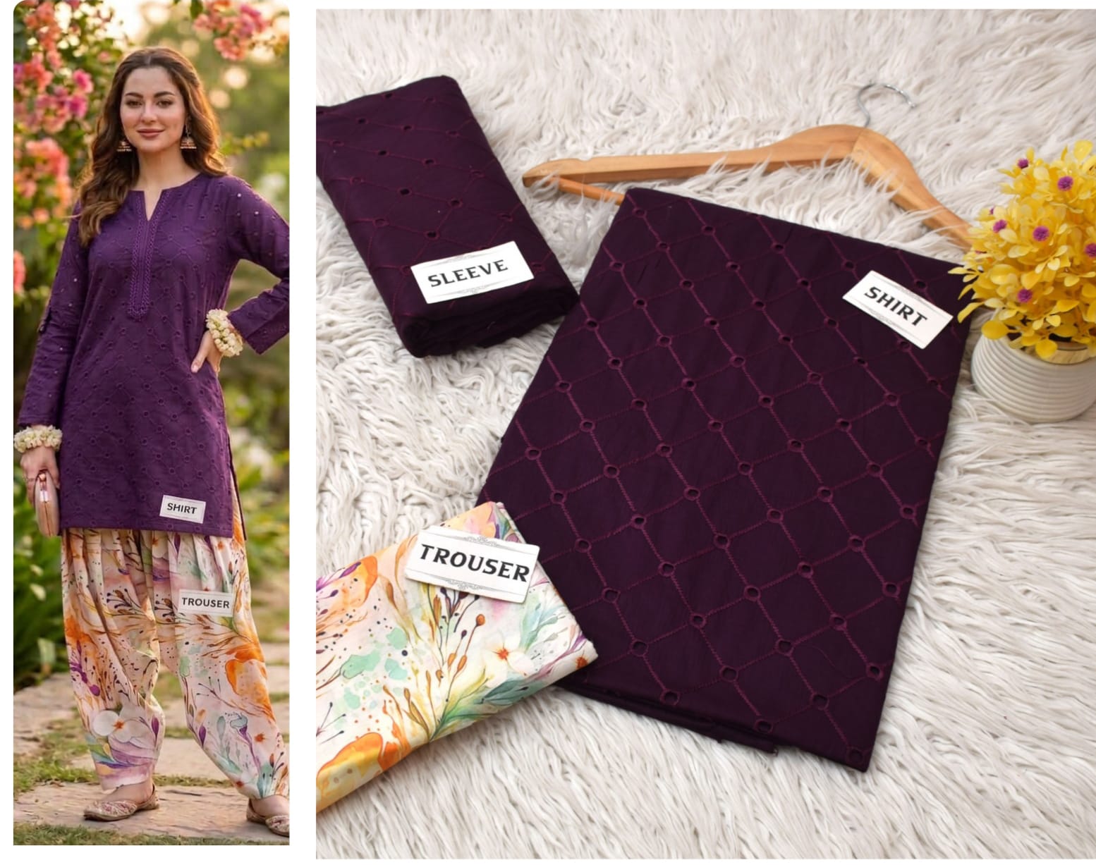 Lawn print 3pc unstitch - d1549