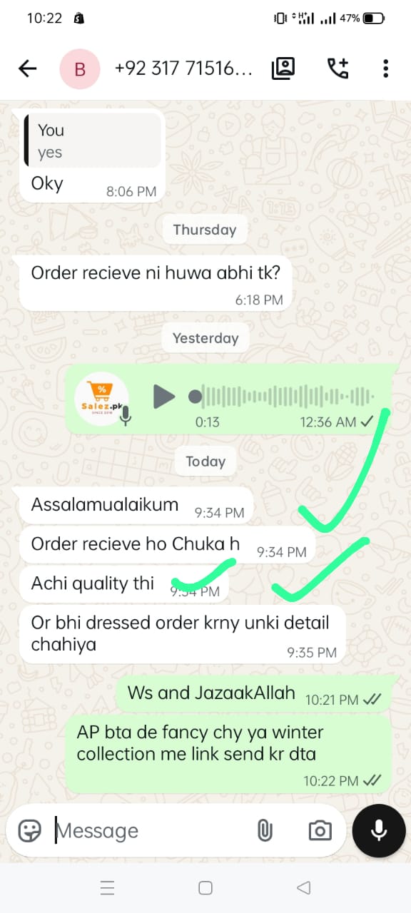 WhatsApp customer review 6