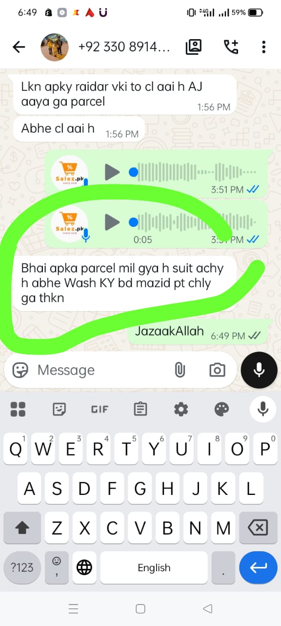 WhatsApp customer review 8