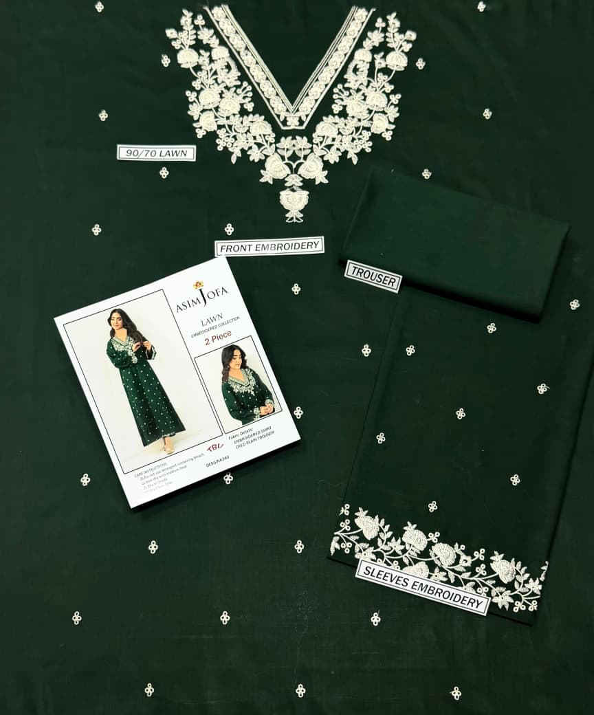 LAWN EMBROIDERED 2pc 1592