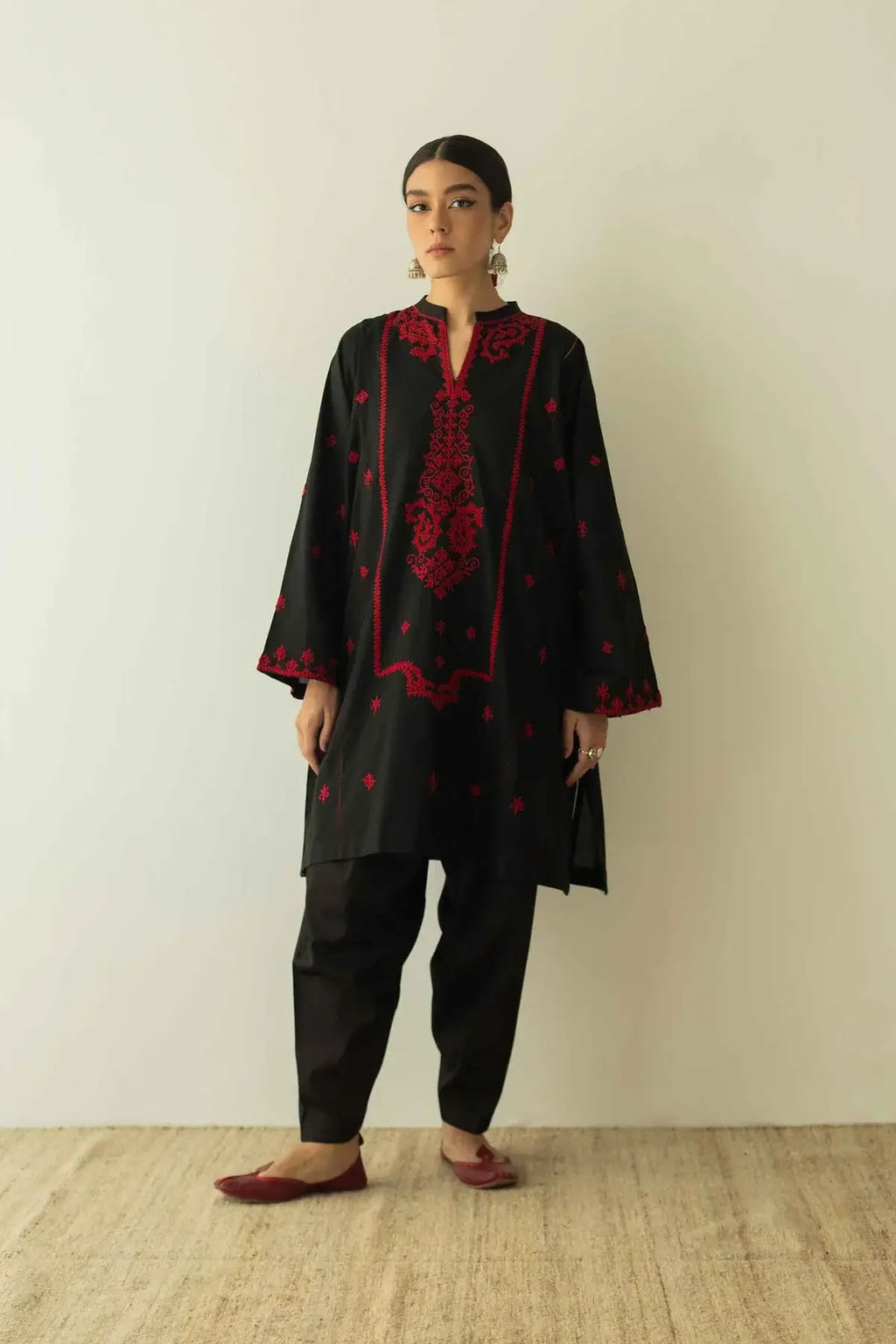 Winter Dhanak Fabric Embroidered | Unstitch 2-Piece Suit | Shirt & Trouser D-1129