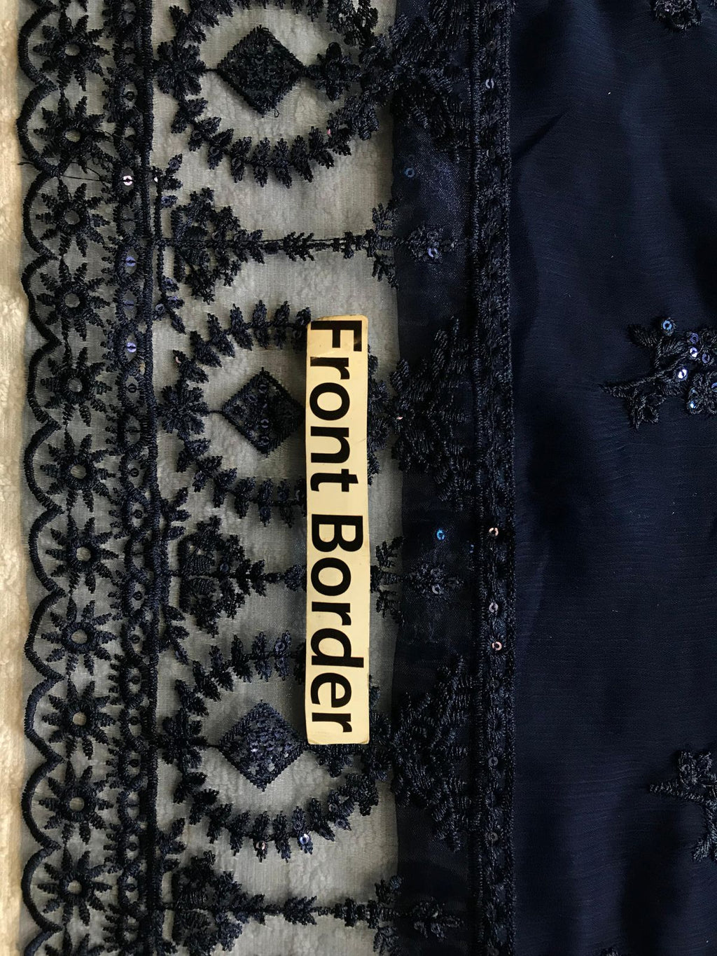 AZURE chiffon collection heavy embroidered D-1756