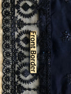 AZURE chiffon collection heavy embroidered D-1756