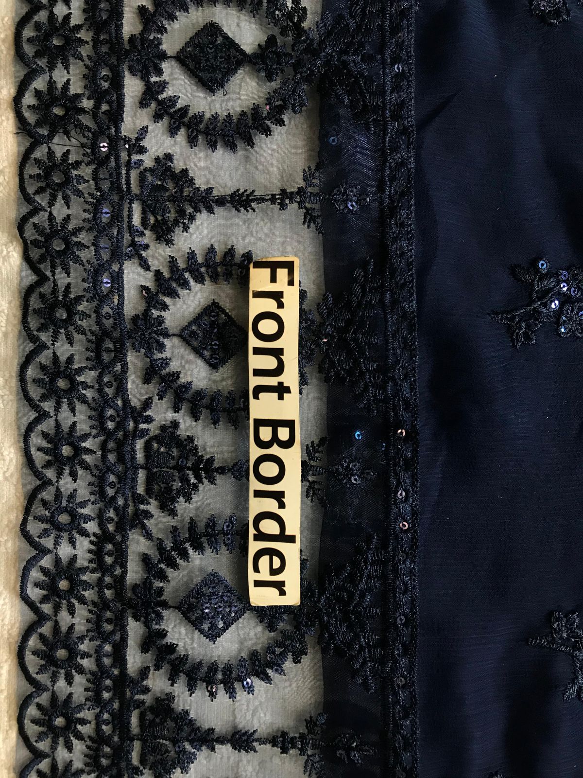 AZURE chiffon collection heavy embroidered D-1756