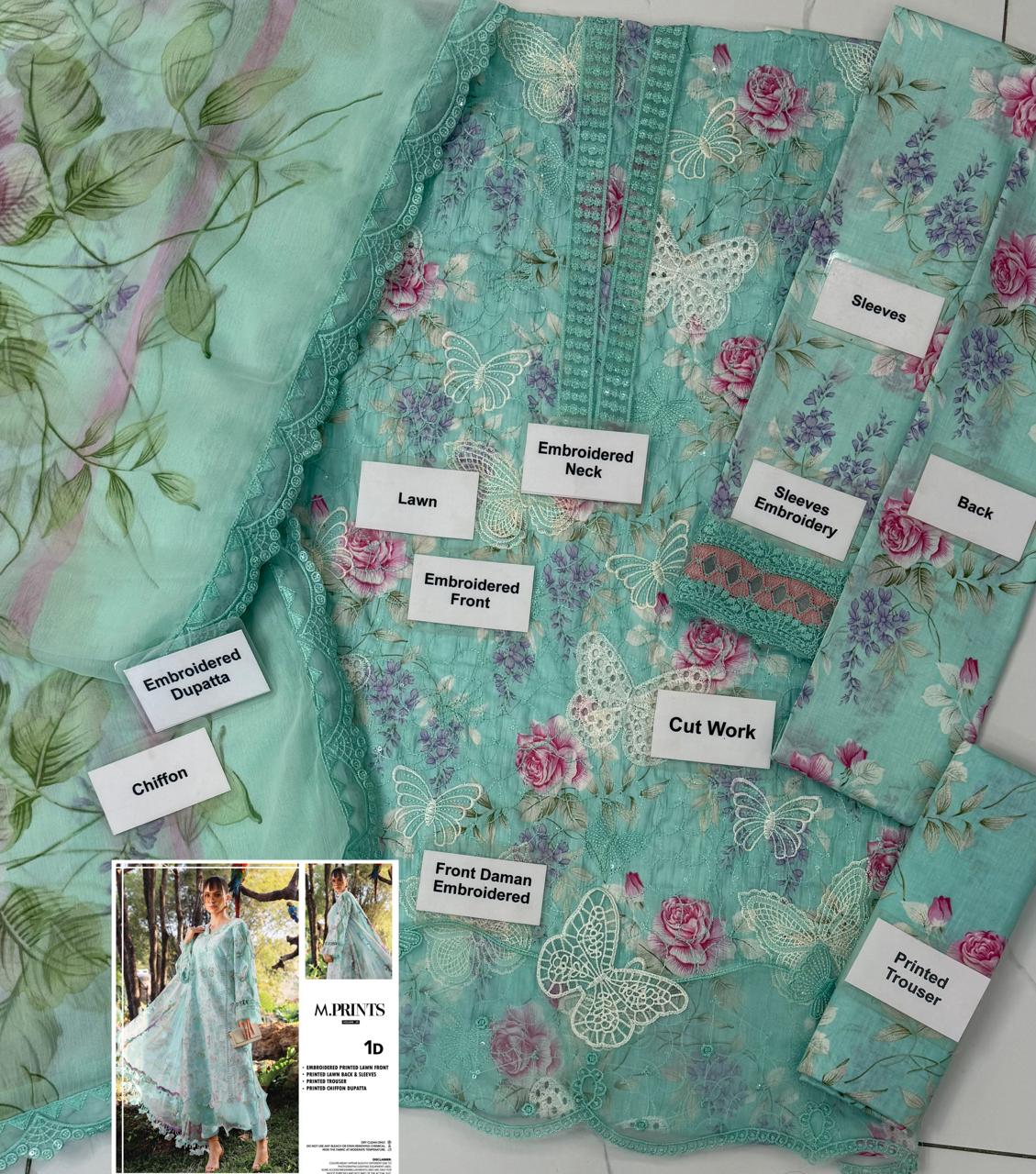 MARIA.B Premium Lawn Suit 3pc 1784