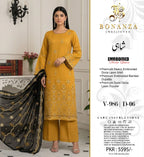 Bonazna Shahi Lawn 3pc Unstich D-1771-3