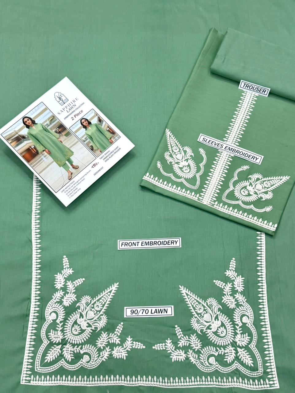LAWN EMBROIDERED 2pc 1415