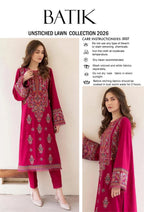 Batik Lawn Embroidered 2pc D 1678