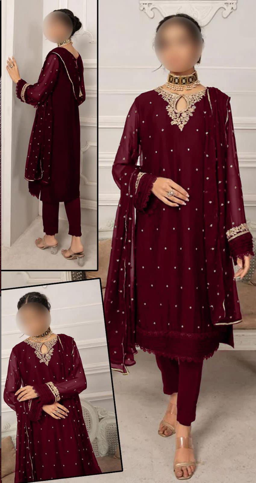 LAAM chiffon collection heavy embroidered D-1758