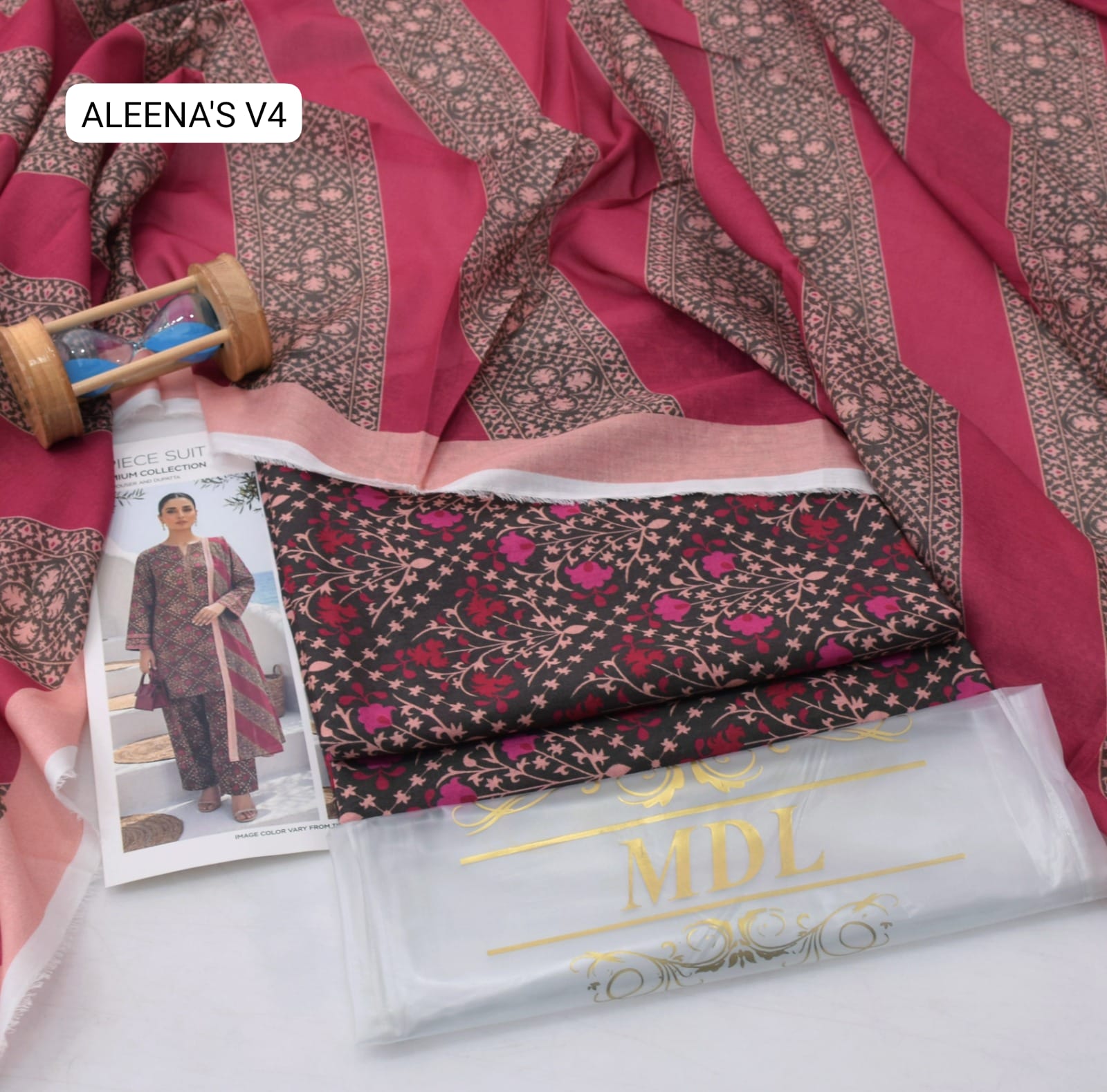 Premium print Lawn Fabric 3pc - Lawn Dupatta d- 6031