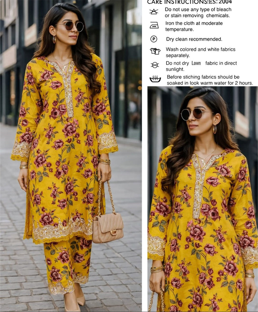 Maria b Lawn 3pc Unstich D-1778
