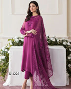 Baroque  Chiffon With Sequence Work D-1740
