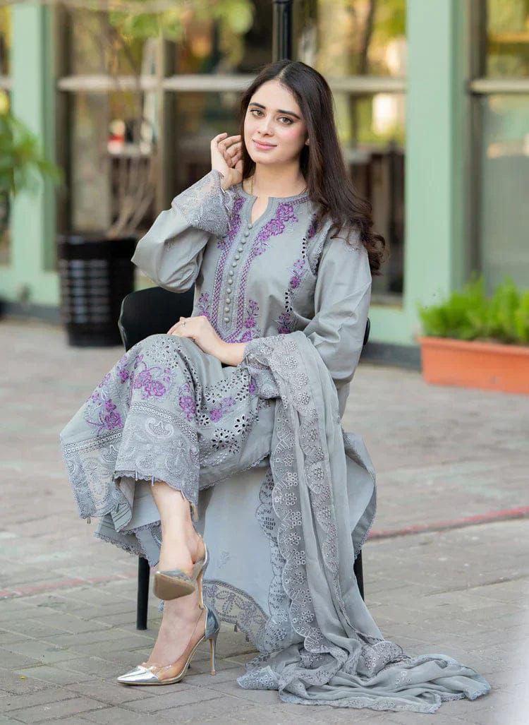MUSHQ  Lawn Embroidered  Collection D-1696