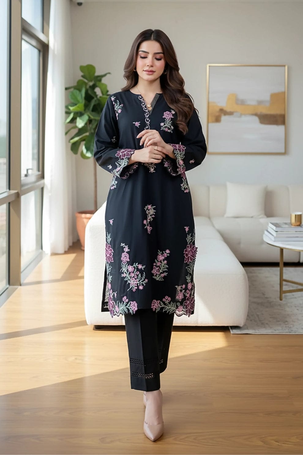 LAWN EMBROIDERED 2pc 1853