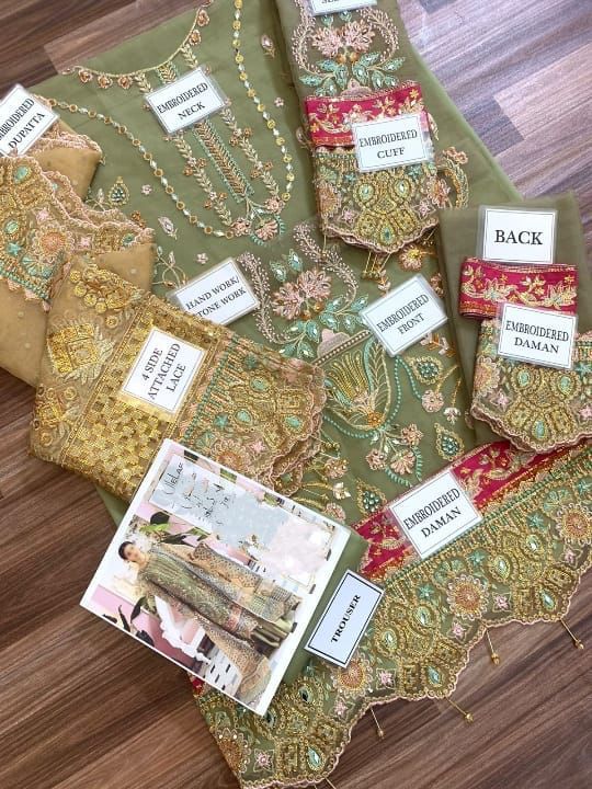 ELAF Organza suit 3pc D-1685