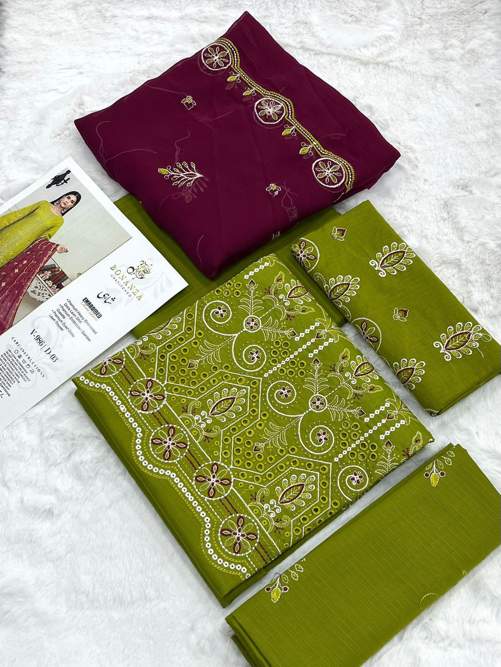 Bonazna Shahi Lawn 3pc Unstich D-1771-1