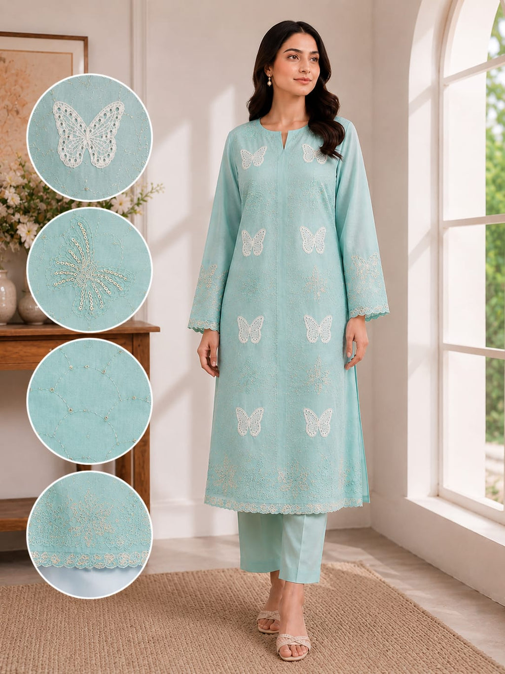LAWN EMBROIDERED 2pc d 1560